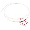 Gothic Blood-Stained Imitation Pearls Foot Ornament Novel Halloween Blood Drop Tassels Body Waist Chain for Women Girls