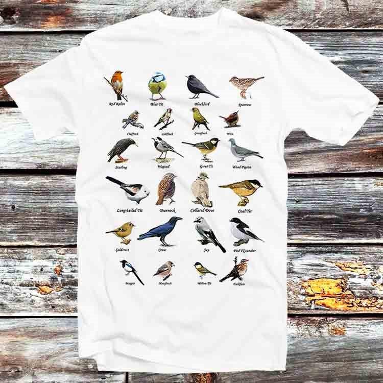 British Garden Birds T#ts Wild Bird Nature Lover Universe T Shirt B749
