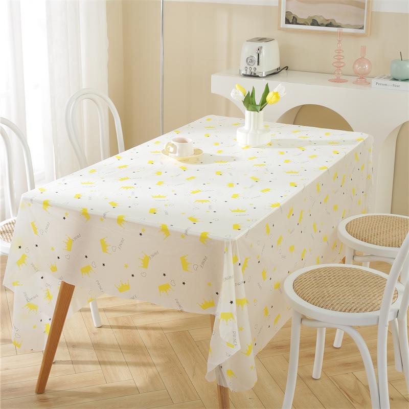 

10PCS Cartoon Printed Disposable Tablecloth Kindergarten Party INS Plastic Waterproof Tablecloth Household Square Tablecloth 140x140cm