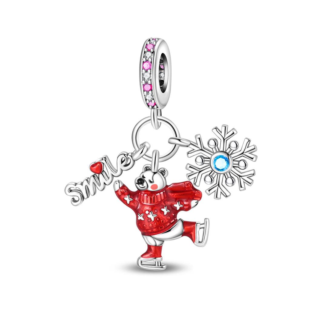 New Christmas Snowman Compatible with Original Bracelet Necklace DIY Jewelry Christmas Gift