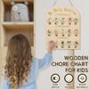 1Set Wood Daily Routine Chart Time Management Kid Visual Schedule Slide Change Wooden Chore Chart Exercise Learning for Children