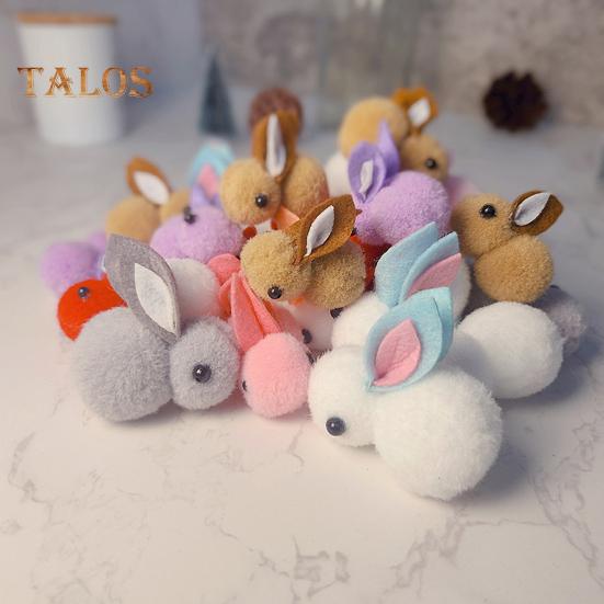 Pre-filled Easter Eggs Openable Egg with Plush Bunny Inside Mini Colorful Bunny In Egg for Kids Easter Egg Hunt Easter Basket Stuffers