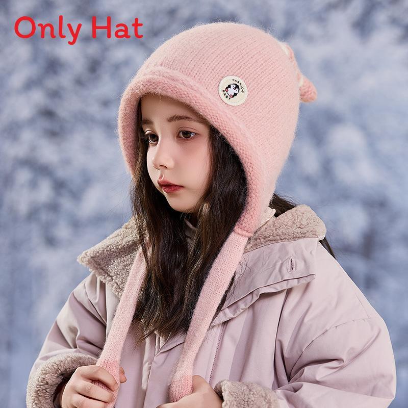 Kids Penguin Knit Hat With Ear Covering Warmth For Toddler Winter Wear