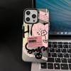 Black Lettering Doodle Heart Pattern Phone Case For iPhone 17 Pro Max 16 15 Pro 14 13 Mini 12 11 XR XS 17Air 16 Plus Back Cover
