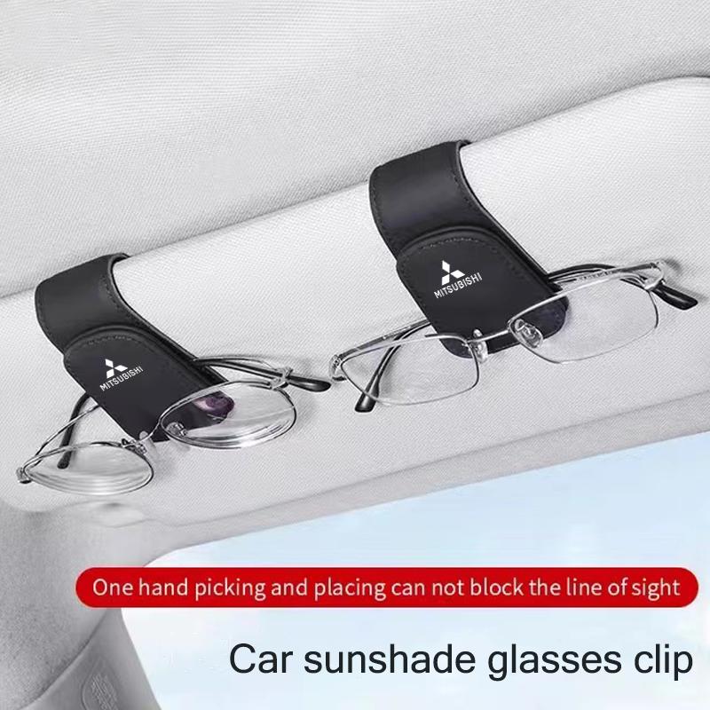 Car Sun Visor Glasses Clip Sunglasses Box Auto Accessories For Mitsubishi Eclipse Lancer Outlander Pajero ASX Colt Delica Triton