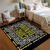 Denim More Punk Rock Band Graphic Area Rug Non Slip Soft Floor Carpet for Living Room Bedroom Dorm Music Fan Decor