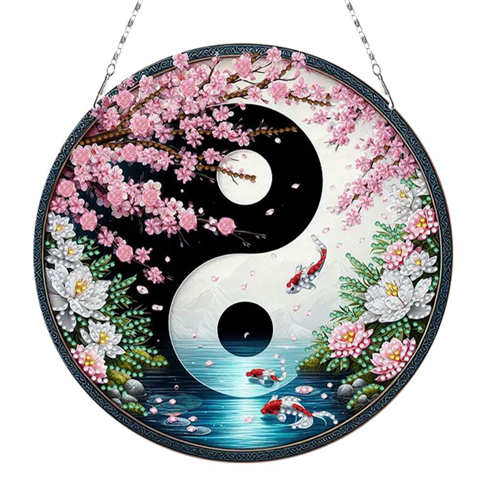 Acryl Diamant Art Hängender Anhänger Diamantmalerei Hängender Anhänger 5D DIY Diamantmalerei Punkte Anhänger für Fensterdekoration