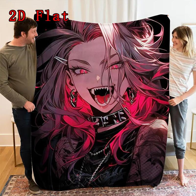 Hazbin Hotel 2D Flat Pattern Flannel Blanket High Quality All Seasons Warmth and Comfort Perfect for Christmas Gifts.MMT0918540