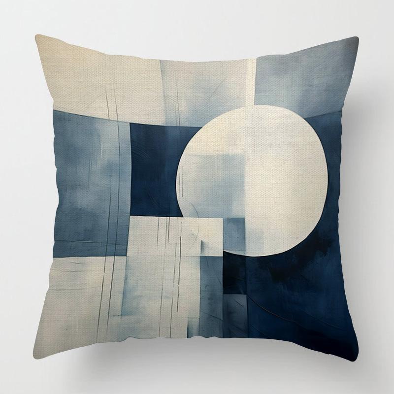 Home Decor Abstract Circles Geometric Pillow Covers Pattern Cushion Cover Suitable For Sofa Bedroom Car Pillow Cover