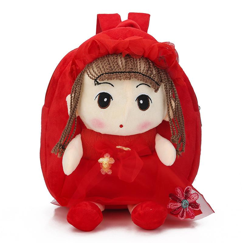 Princess Series Plush Girl Backpack With Breathable Nylon And Adjustable Straps For Toddlers And Preschoolers