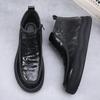 2025 autumn and winter high-end men's cotton shoes are comfortable and casual, velvet high-top men's shoes are versatile and short boots are trendy