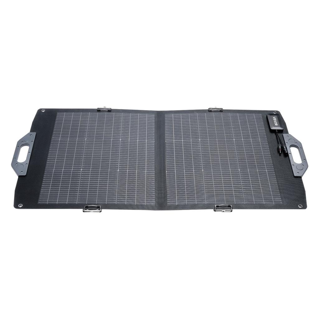 100W Bifacial Solar Panel, 16BB N-Type Foldable Monocrystalline Solar Panel Charger 24% Efficiency, Portable with MC4 Output, USB-A (QC3.0), Type-C &