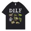 Dilf Damn I Love Frogs Graphic T Shirts WomFashion Short Sleeve T-shirt Vintage Summer Street Clothing T-shirts Tops