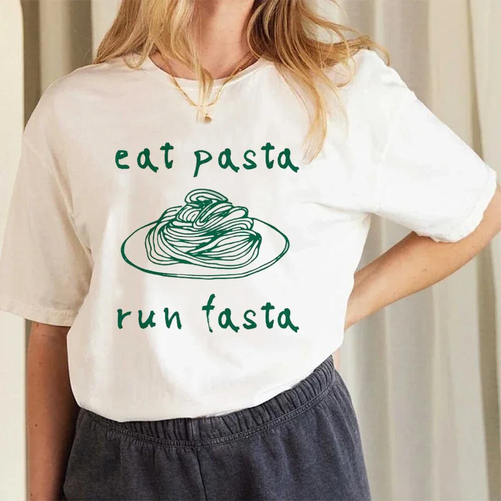 

Футболка Eat Pasta Run Fasta Футболка Любителя Пасты Футболка Любителя Еды Подарок для Друзей Подарок на День Рождения Смешной Слоган Унисекс Модные Топы 4XL