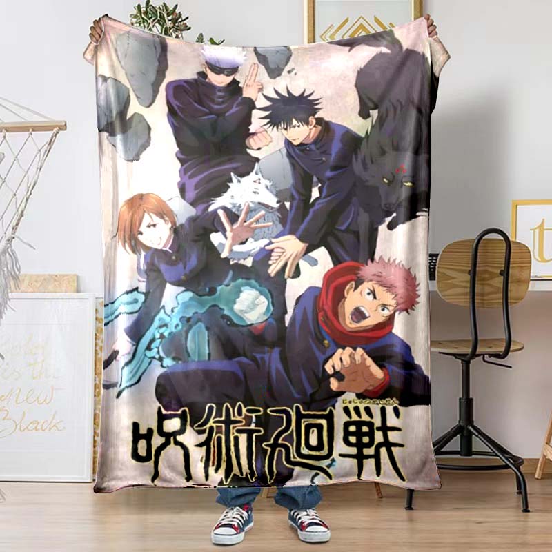 The Jujutsu Kaisen Patterned Blanket Is Perfect for Bedding or Any Other Occasion, Making It A Perfect Gift Choice.