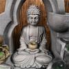 Zen Brunnen Buddha Schreibtisch Wasserfall Ornament Yoga Figur Statue Dekor