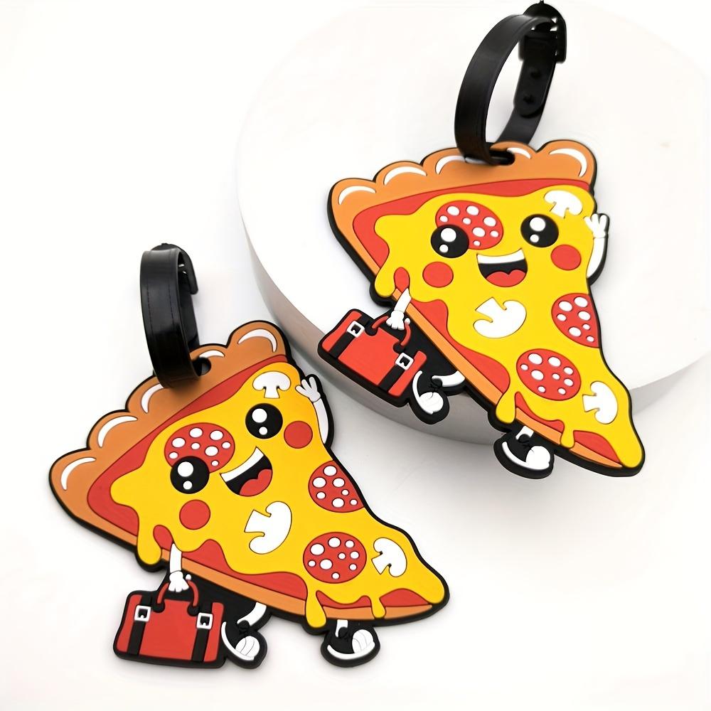 1pc Creative Pizza Luggage Tag Pendant Accessories,Travel Necessities,Airport Checked Luggage Items Anti-Lost Tag Boarding Pass