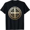 NEW LIMITED St. Benedict Medal Saint Benedict Cross Catholic Christian T-Shirt