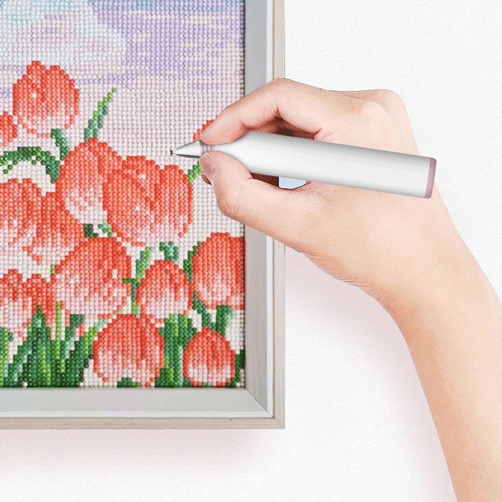 DIY Craft Electric Diamond Art Painting Pen Embroidery Long-lasting Vacuum Diamond Painting Pen Kits ABS USB Charging