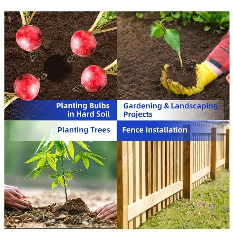 Robuster Gartenbohrer mit ergonomischem Griff & für Spitze -Setzling- Langlebige Kohlenstoffstahlkonstruktion, Bohrer für Gartenarbeit, Gemüseanpflanzung