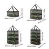 Breathable Mesh Hanging Drying Rack Vegetable Dryer with Rotating Hook Plant Hanging Net for Indoor and Outdoor Use