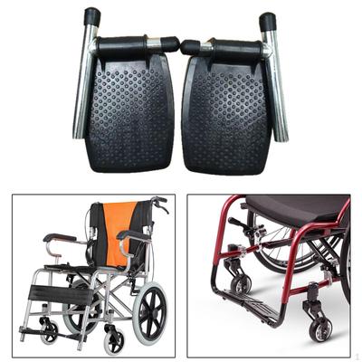 2x Fußplatte für den Rollstuhl-Reparaturprofi Transportstuhl Fußstütze
