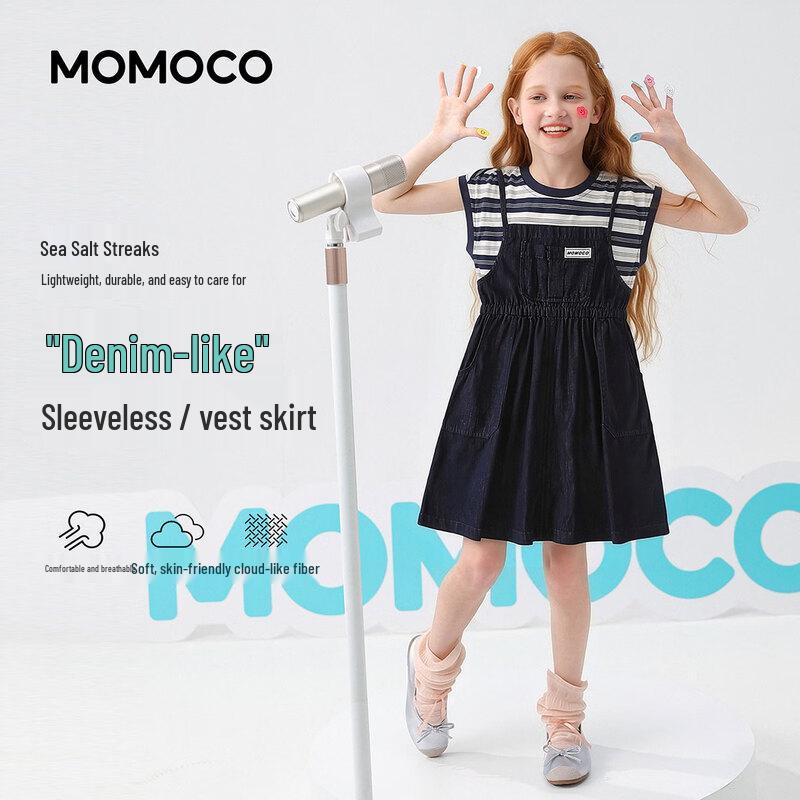 MOMOCO Girls  Sleeveless Cotton Summer Dress 130
