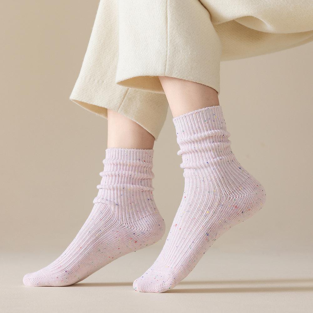 Female Spring and Autumn New Products Vertical College Wind Tube Stack Socks
