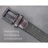 105cm Mens Belt, Elastic Belt for Men, Black Belt Buckle Stretch Woven Belt