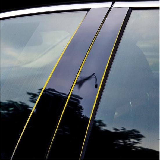 For Nissan Rogue 2021-2024 Pillar Posts Door Piano Black Trim Decal Cover Kit