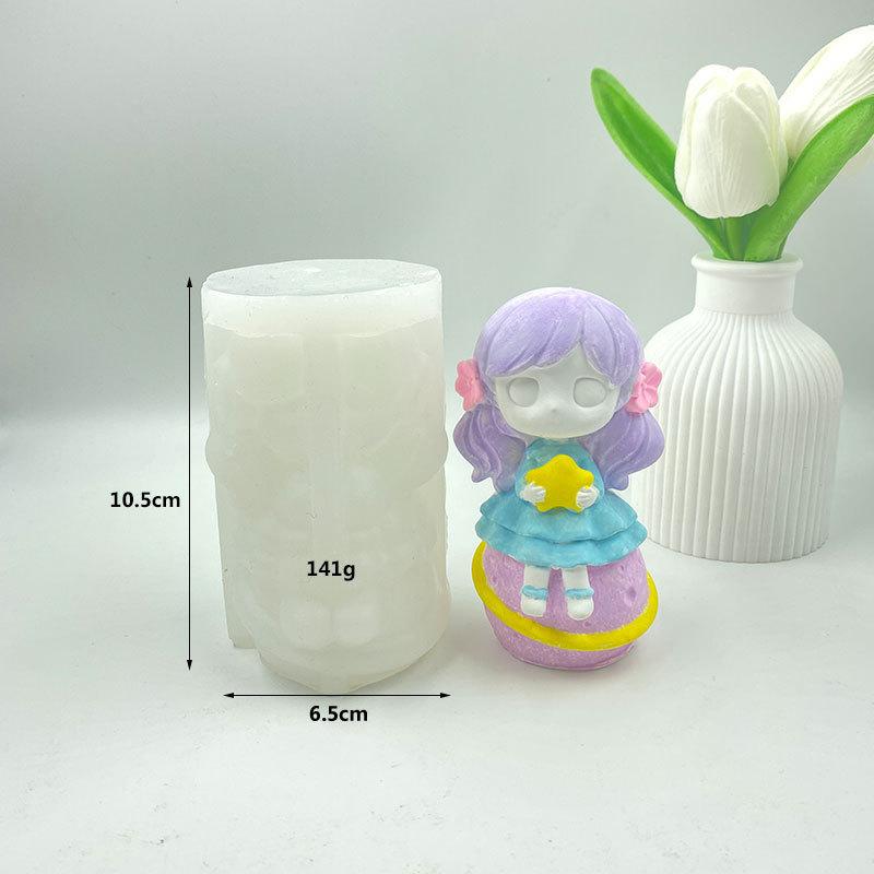 

Plaster Mold 11*6.5cm Scented Candle Decoration Princess White Planet Prince Series For Gifts For s Diy Crafts