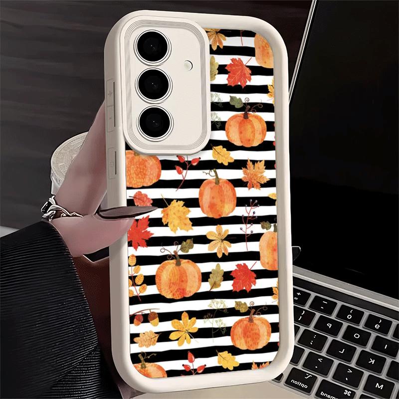 Phone Case for Samsung Galaxy S26 S25 Ultra S24 FE Pumpkin Happy Fall Autumn Shell S23 Plus S22 + S21 S20 5G Soft Silicone Funda