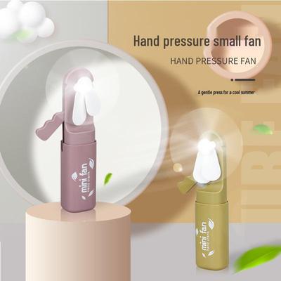 Portable Handheld Mini Fan: Pocket-Sized, Manual Press for Summer Cool, Customizable Logo