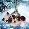 Adorable Acrylic Christmas Cat Car Accessory For Decorative Holiday Use Aromatherapy