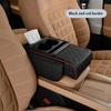Auto Center Console Armrest Height Pad, Armrest Cushion Cover with 2 Cup Holders, All-Season Car Armrest Pillow Protector