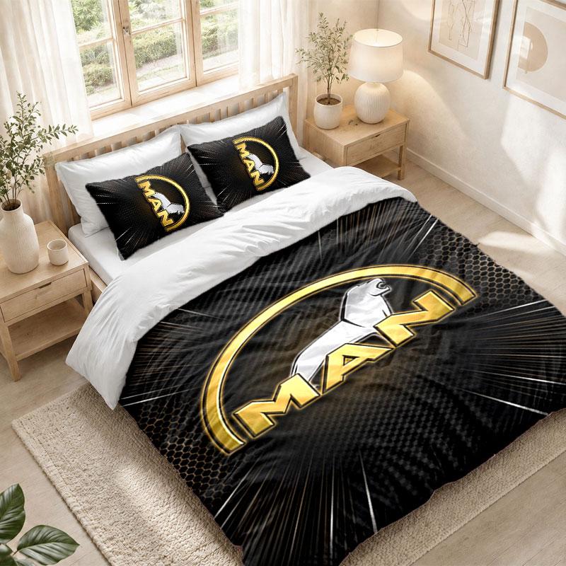 Set Biancheria da Letto 1 Copripiumino 2 Federe Stampa Camion Uomo Camera da Letto Decorazione Casa