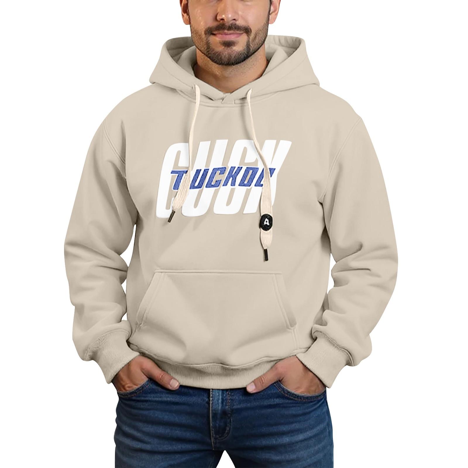 

Men s Hooded Sweatshirt, Contrasting Color Sweatshirt, Sports Casual Jacket M