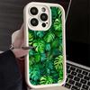 Phone Case for iPhone 17 Air 16E 15 16 Pro Max Summer Plants Green Leaf Cover 14 Plus 13 12 Mini Soft Shell Silicone Fundas