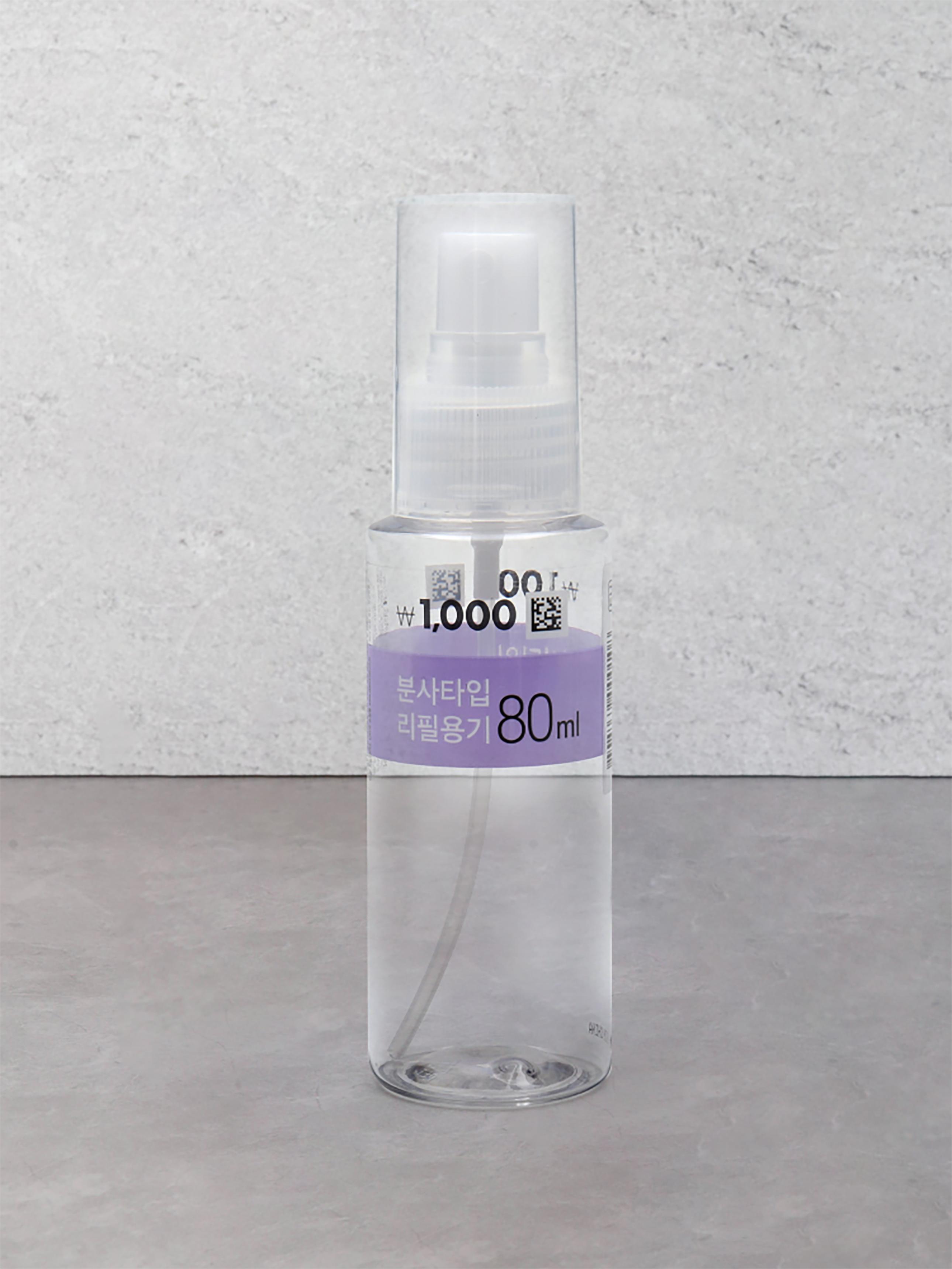 80ml Refillable Round Spray Bottle for Travel & Cosmetics 1ea