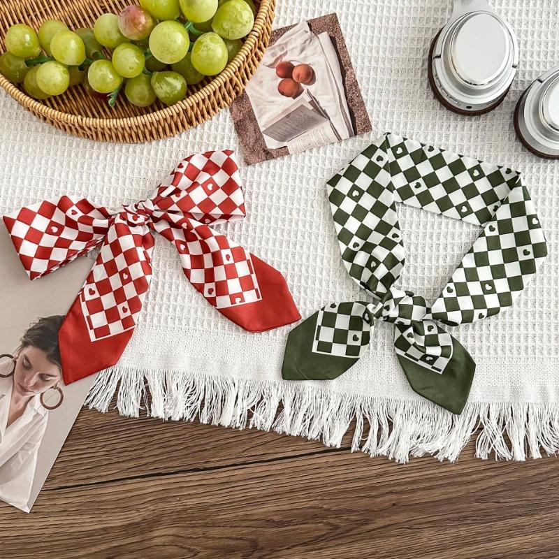 Silk Scarf Versatile Tie Hair Bow Braided Hair Band Tied Bag Streamer with Shirt Small Collar Silk Scarf Waist Belt