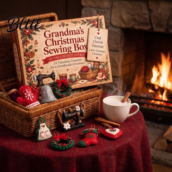 Christmas Countdown Activity Calendar DIY Sewing Kit Days Handmade Box 24 Felt Advent Kit