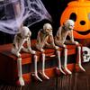 Halloween Skeleton Decorations 3 Pieces Halloween Figurine Prop Statue for Party Holiday Photo Backdrop Bedroom School Retail