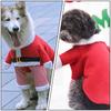 1Set Xmas Pet Clothes Polyester Santa Dog Costume Hat Christmas Party Winter Cozy Outfit Xmas Party Pet Clothing