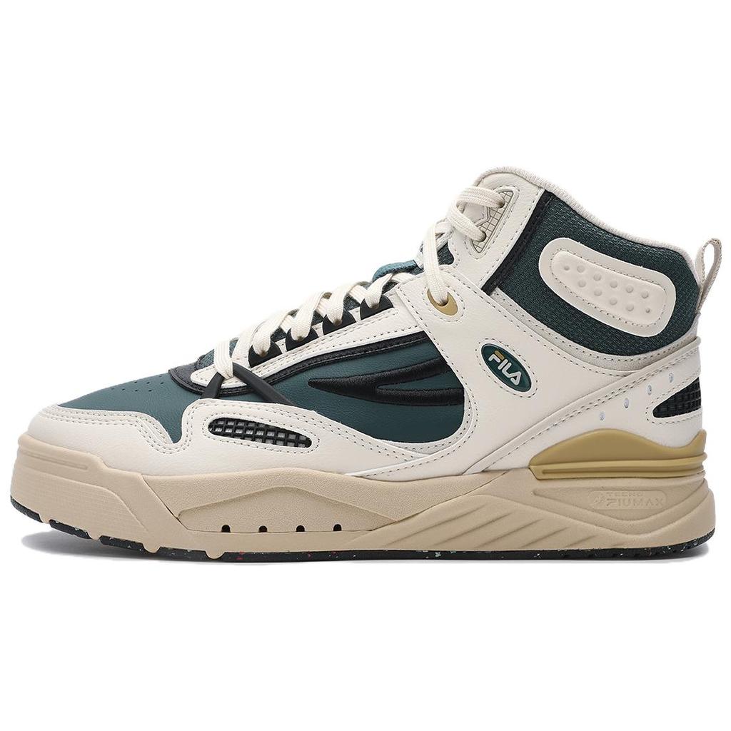 FILA Slam Mid Fabric Synthetic Leather Versatile Comfortable Mid-Top Lifestyle Casual Shoes Women Casual Shoes Green White F12W341212FBP