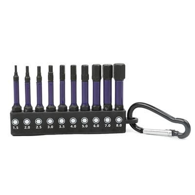 Professional TorxScrewdriver Bit Set 10Pcs H 1.5-H 8 Bitwith 1/4Inch Hex Shank Magnetic Impact Screwdriver Bit