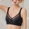 Satin Bra Women's Mesh Underwear Women's Gathering Bra Adjustable Thin Cup Top Support Bra Push Up Bra