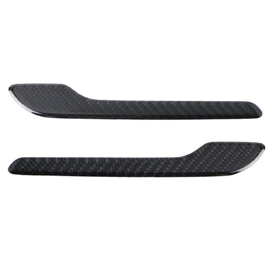4pc Carbon Fiber Side Door Push Handle Decoration Cover Trims For 17-up Tesla 3