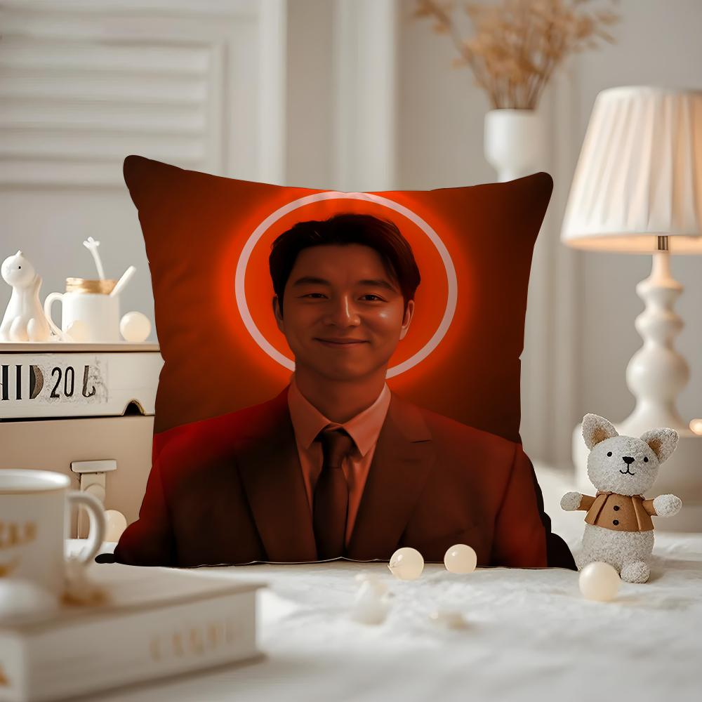 Actor Gong Yoo Cushion Cover Pattern Printed Pillowcase For Living Room Sofa Cushion Cover & Bedroom Decor