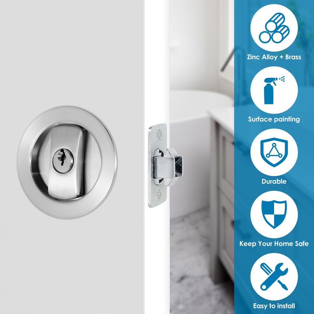 Türschloss Rund Schwarz Schiebetürschloss Scheunentür Badezimmer Doppelhaken Schiebetürschloss Badezimmer Hakenverschluss