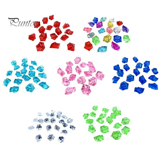 1 τσάντα αφρώδη ακρυλικό πολύτιμος λίθος Fishbowl filler Φωτεινό γυαλισμένο ρεαλιστικό ακανόνιστο σχήμα Γεμιστικά βάζων Ψεύτικες πέτρες πάγου